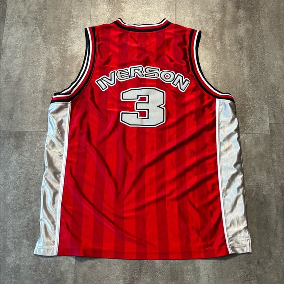 Vintage Allen Iverson Reebok Jersey Men’s Large I3 76ers - Picture 2 of 3